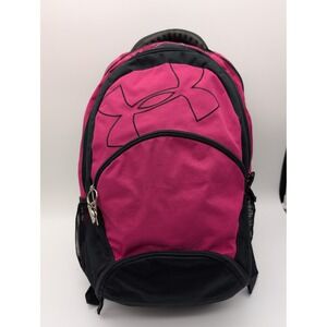 Under Armour Backpack Pink Black School Sports Gym Bag with Mesh Pockets
